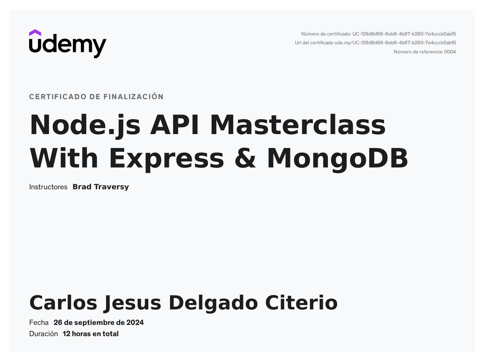 node course certification