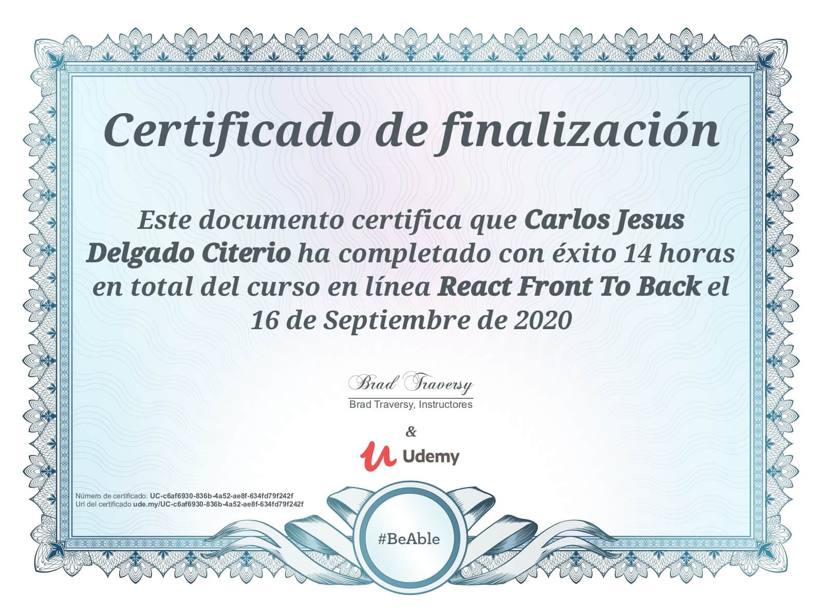 react course certification